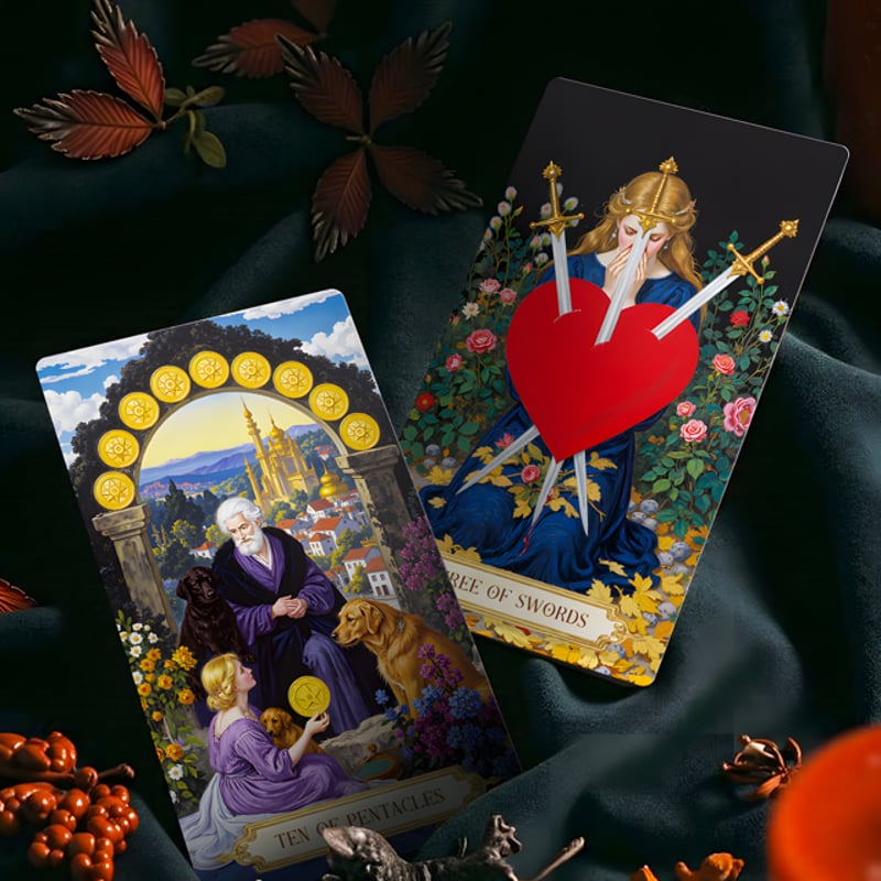 ムーンシャドウ・フローラル・ヴォウタロットカード (Moonshadow