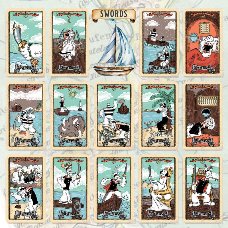 一名様限定♥Sailor's Arcana ポパイタロット セーラーズ・アルカナ：ポパイ風タロット｜正規輸入品 | タロクル
