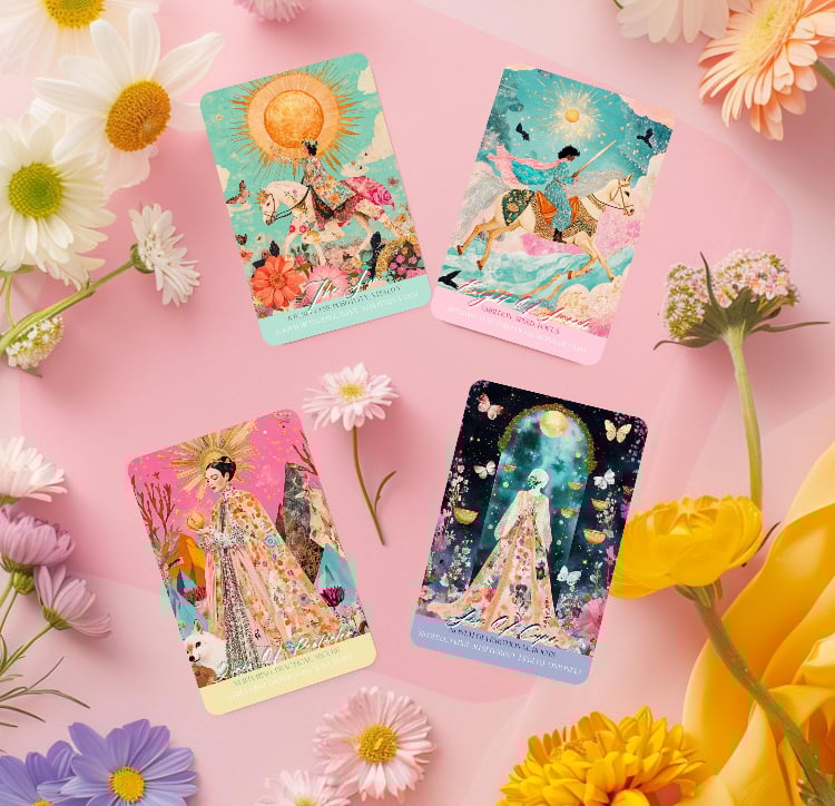 【正規品タロットカード】希少レア！鮮やかなパステルカラーの花×夢美麗アートデッキ 正規品タロットカード】希少レア！鮮やかなパステルカラーの花