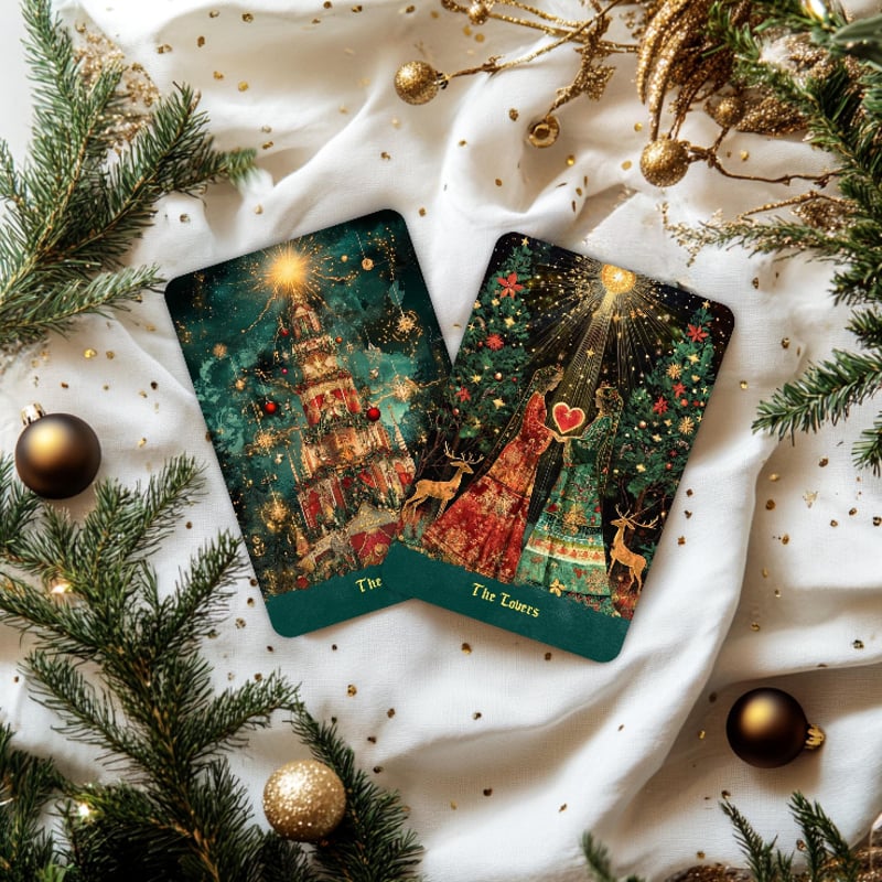 クリスマス☆タロットカード☆Starry Night Tarot 約1〜3日以内の発送お手続き】STARRY NIGHT CHRISTMAS EDITION