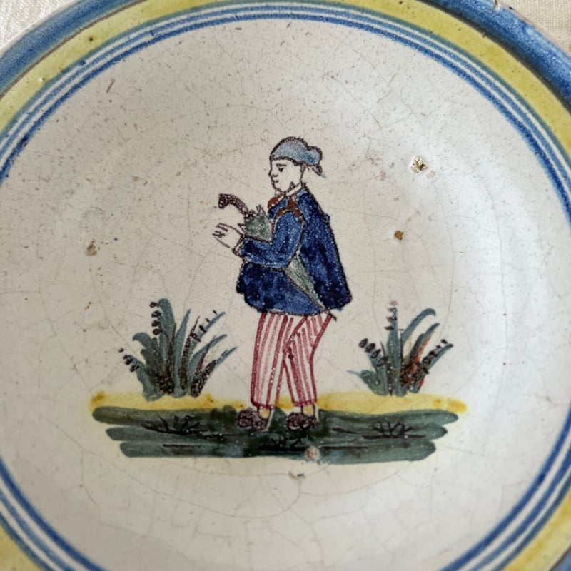 カンペール焼きの絵皿2枚セット | Cécil Le deuxième Brocante