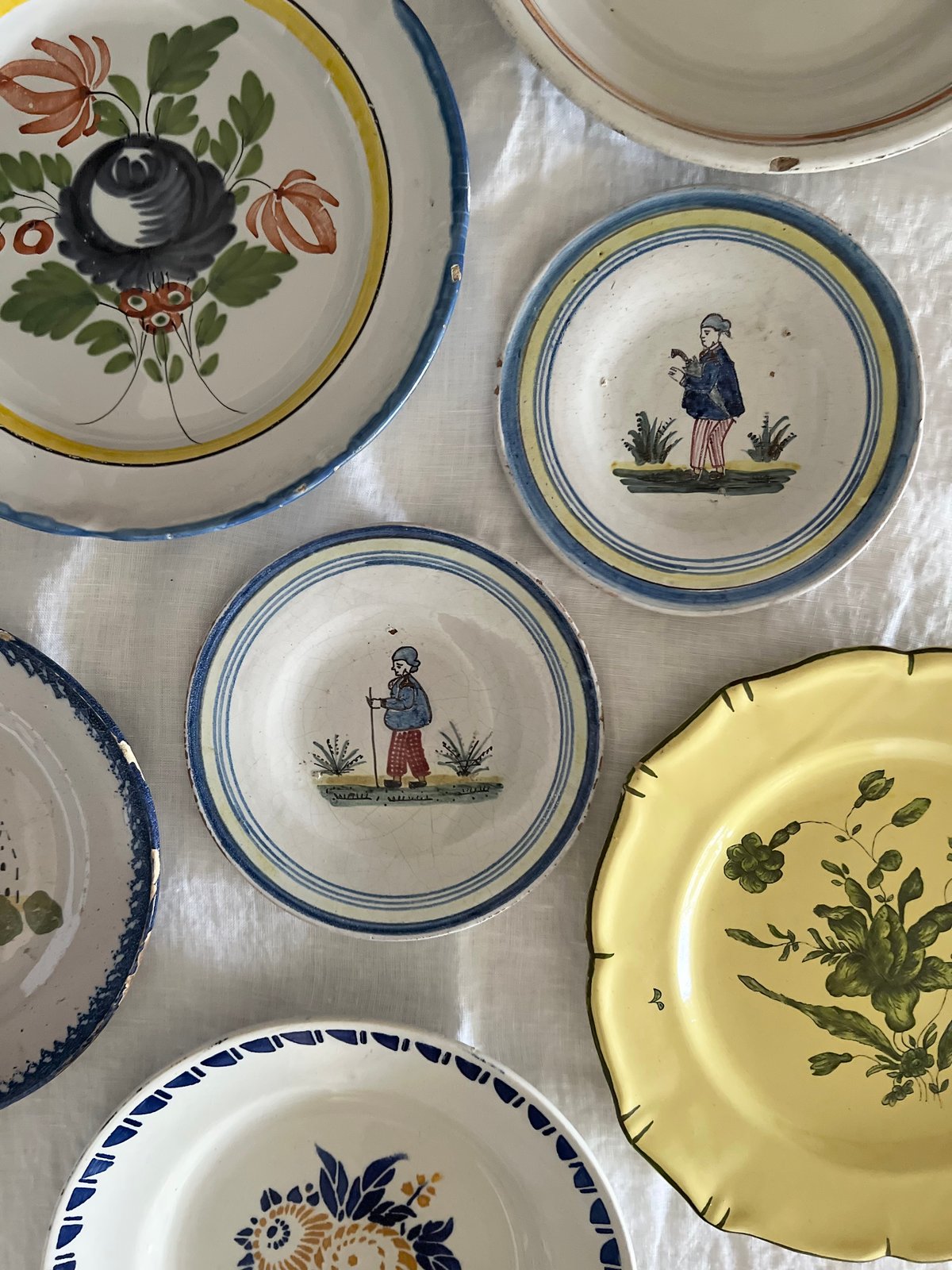 カンペール焼きの絵皿2枚セット | Cécil Le deuxième Brocante