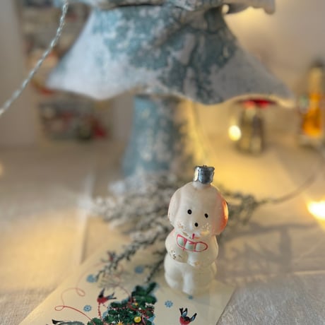 ヴィンテージガラスオーナメント❁⃘*.゜ミニミニサンタさん