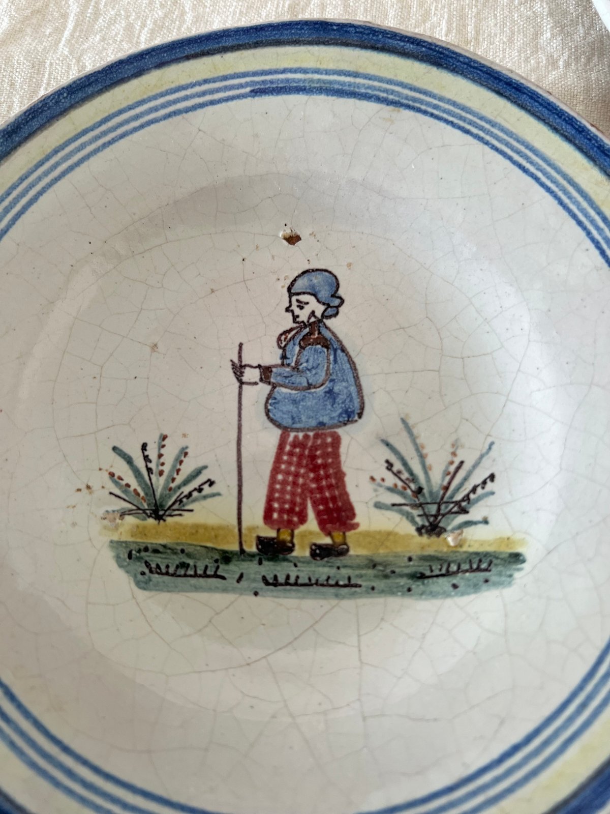 カンペール焼きの絵皿2枚セット | Cécil Le deuxième Brocante