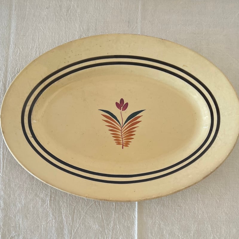 4　Gien belle ile　ジアン プレート 大皿 オーバル　展示保管品 ジアン（Gien）ミルフルール デザートプレート 22cm 1643B4AB50