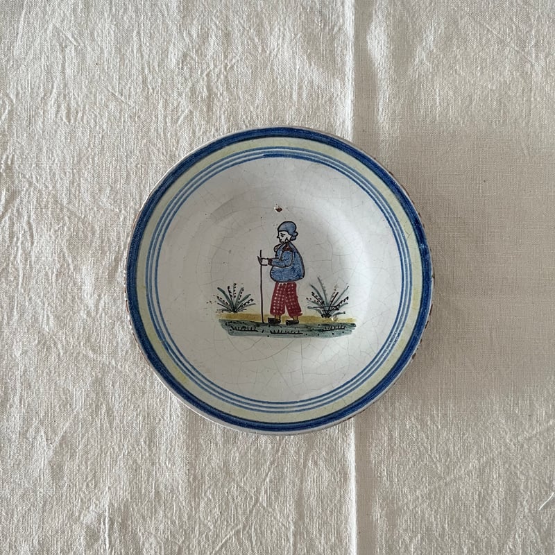 カンペール焼きの絵皿2枚セット | Cécil Le deuxième Brocante