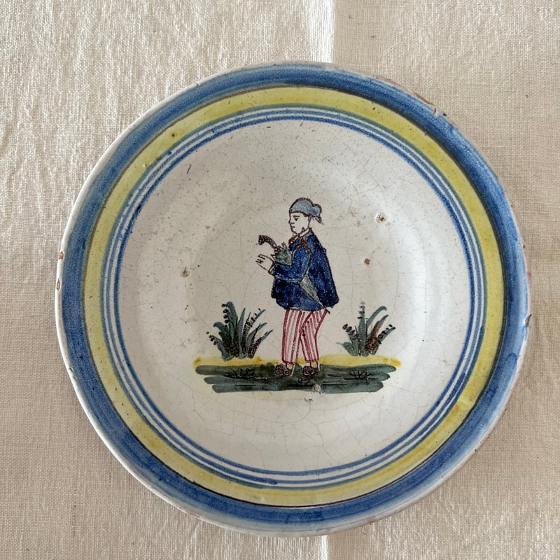 カンペール焼きの絵皿2枚セット | Cécil Le deuxième Brocante