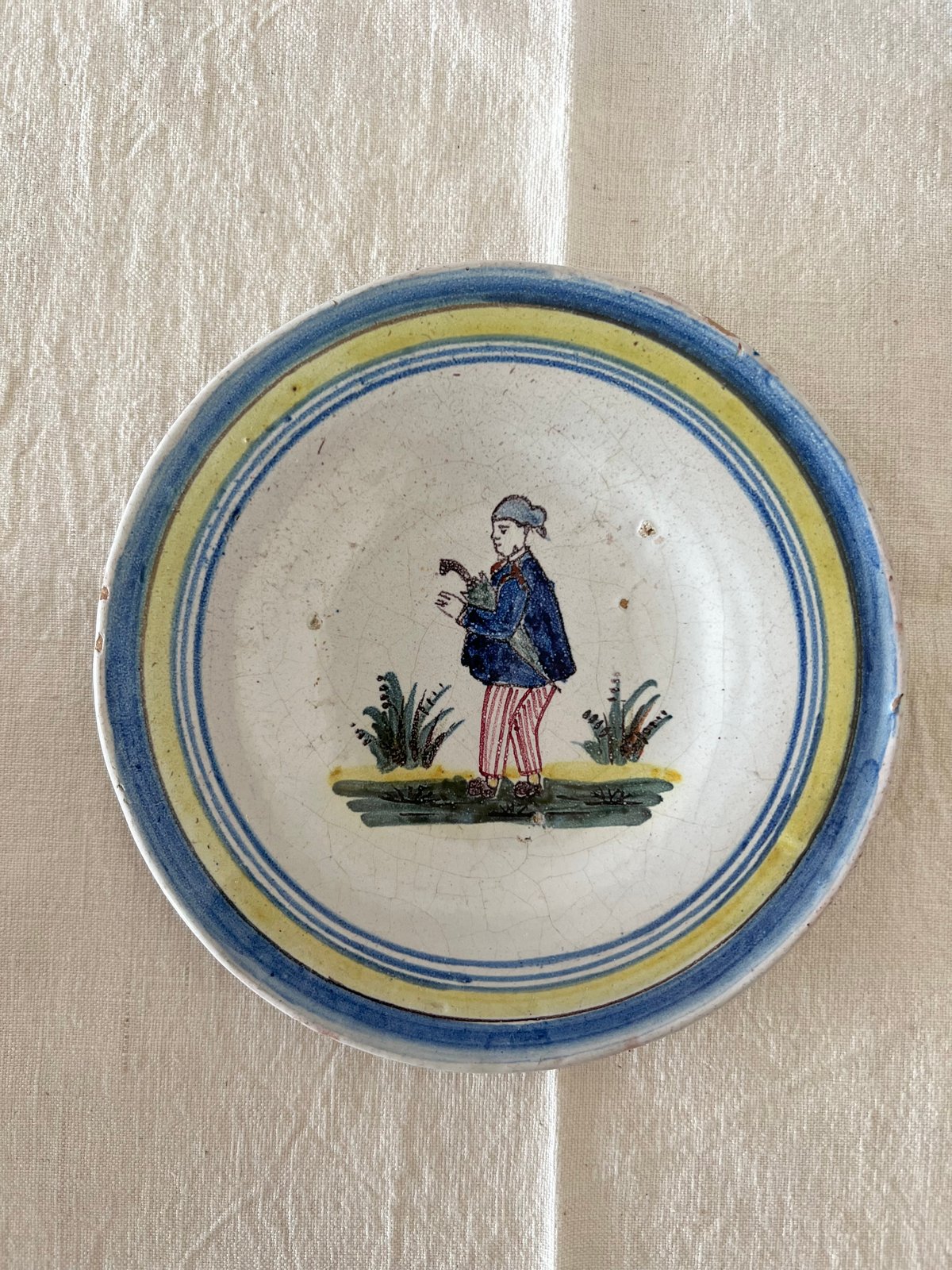 カンペール焼きの絵皿2枚セット | Cécil Le deuxième Brocante