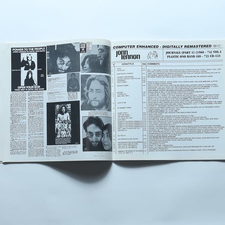 JOURNALS (PART1) 1968-1974 JOHN LENNON ブックレットのみ / CEDREM SOUND LAB(1994)