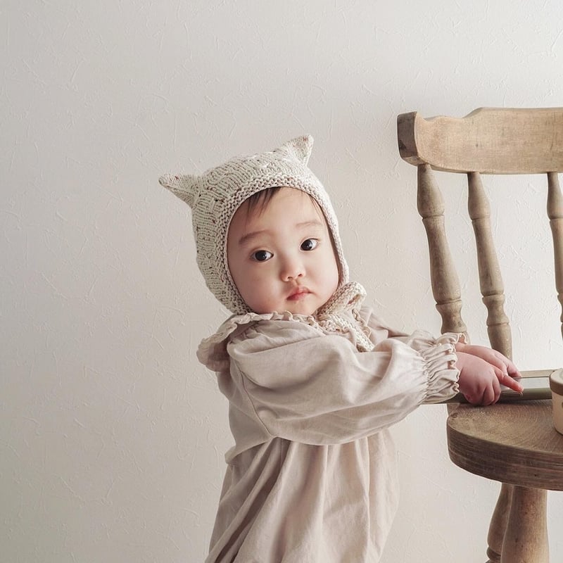 春のねこ耳ボンネット | coral 春のねこ耳ボンネット | coral