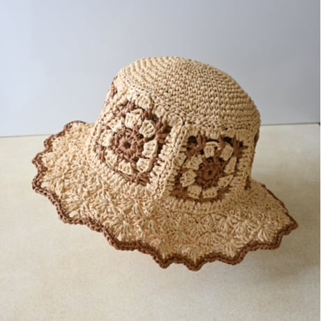 ⭐アンティーク毛糸モチーフキルト 67⑨ ⭐アンティーク毛糸