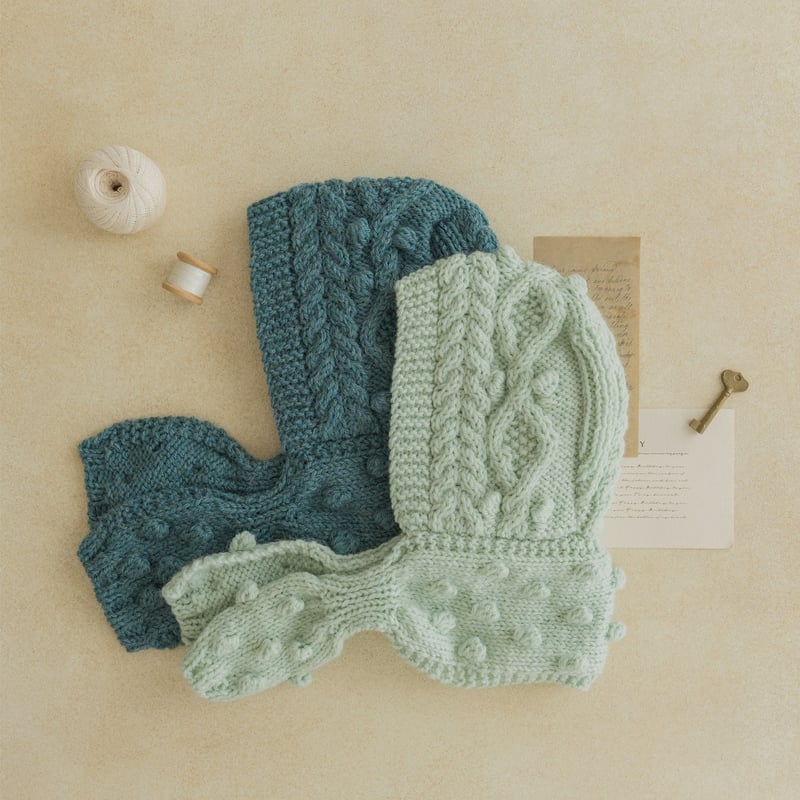 Soloist アランパターンバラクラバ グリーン Soloist アランパターン