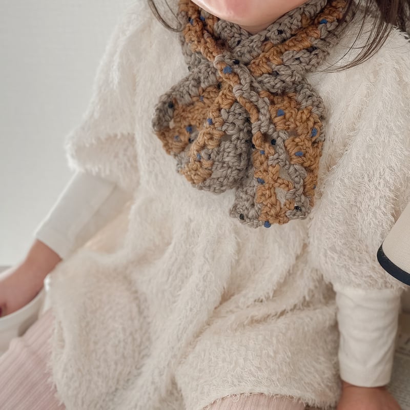 編み図のみ〕クロシェリボンマフラー | coral