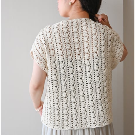 Sale!! シーバイクロエパネルデザインかぎ針編みコットンスカート 60fair