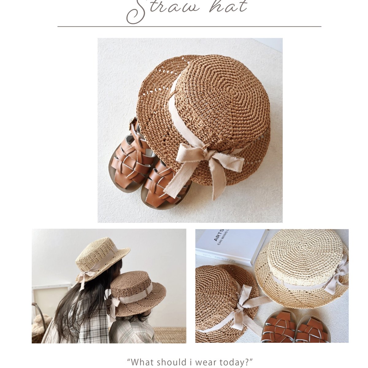 CATHY HAT 透かし編み麦わら帽子 CATHY HAT 透かし編み麦わら帽子