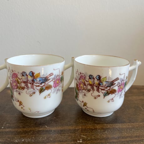小鳥とお花のティーカップ【2つ】