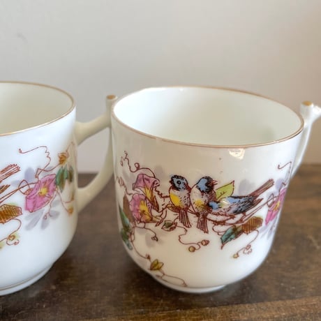小鳥とお花のティーカップ【2つ】