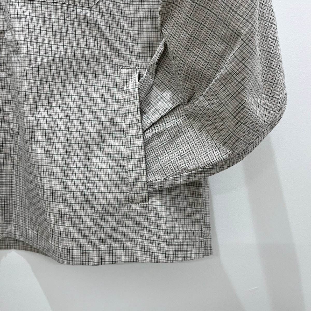 DRY ZIP-UP SWING SHIRT (BEIGE CHECK) | plus2023