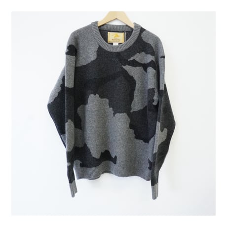 "CAMOSAI" CREW SWEATER (BLACK CAMO)