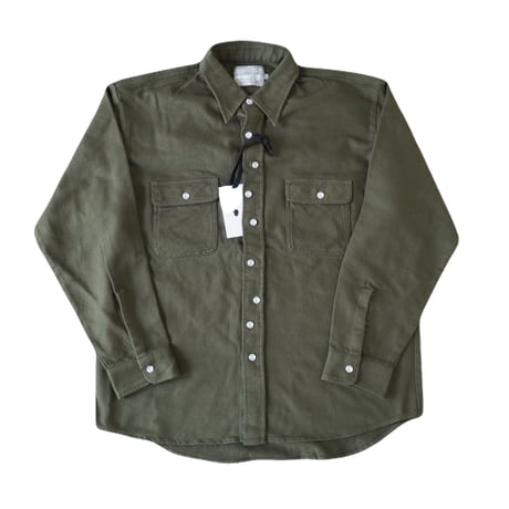 CAT FOOT PRINT NEL SHIRTS (KHAKI)
