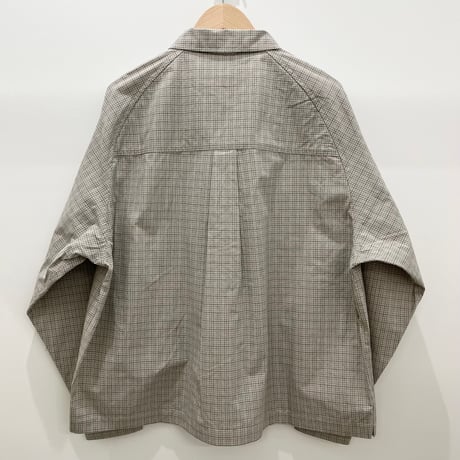 DRY ZIP-UP SWING SHIRT (BEIGE CHECK)