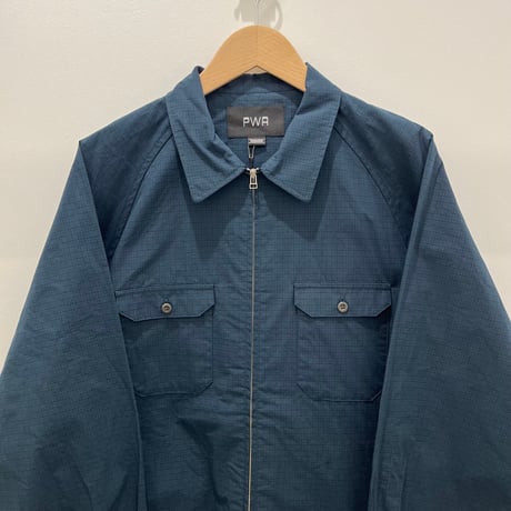 DRY ZIP-UP SWING SHIRT (NAVY CHECK)