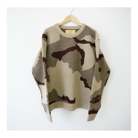 "CAMOSAI" CREW SWEATER (SAND CAMO)