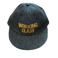 "WORKING CLASS" CAP (BLACK DENIM)