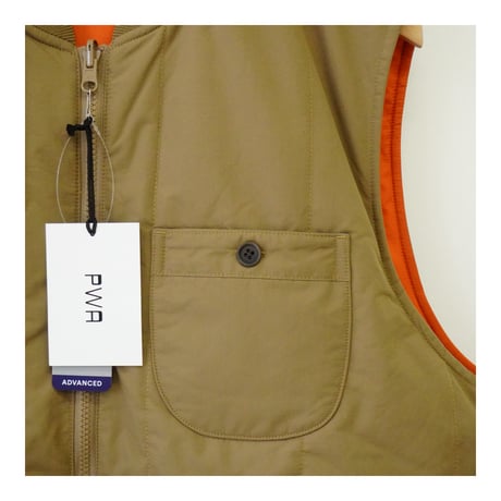 TWO-FACE QUILTED VEST (CINNAMON ORANGE)