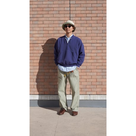 HALF-ZIP CREW SWEAT (D.BLUE)