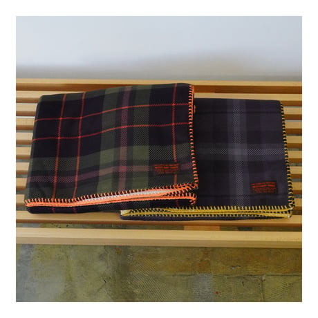 CHECK FLEECE blanket (ORANGE CHECK)