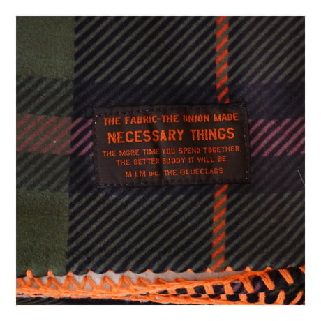 CHECK FLEECE blanket (ORANGE CHECK)