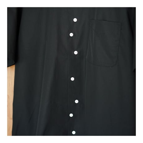 AUTHENTIC CAT TRACKS OPEN COLLAR SHIRTS (BLACK)