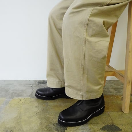 PULL TAB ZIP BOOTS (BLACK SHRINK)