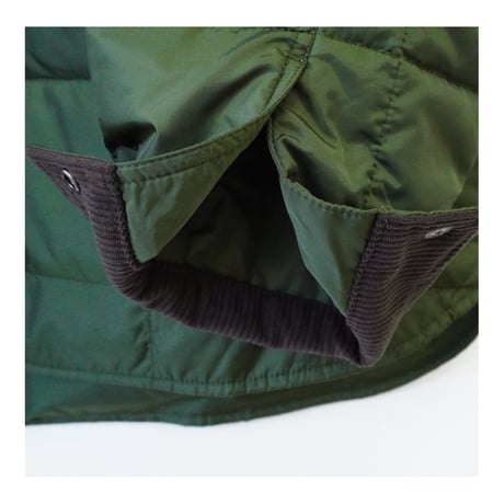 QUILTED PUFFY SHIRT (OLIVE)