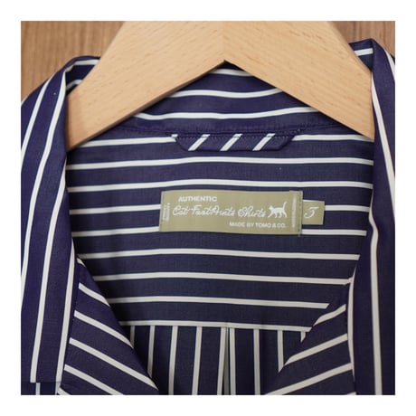 AUTHENTIC CAT TRACKS OPEN COLLAR SHIRTS (NAVY STRIPE)