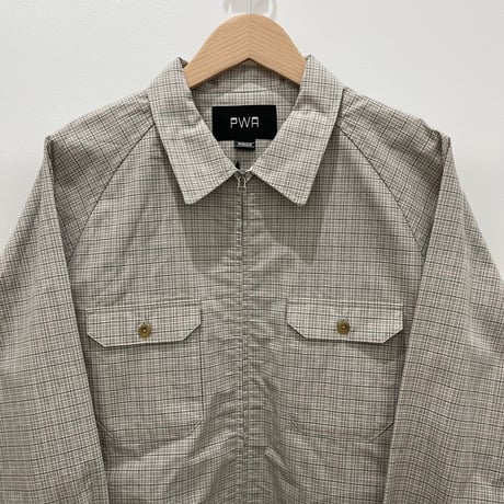 DRY ZIP-UP SWING SHIRT (BEIGE CHECK)
