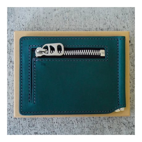 "PULL TAB MONEY CLIP WALEET" (TURQUIOISE)