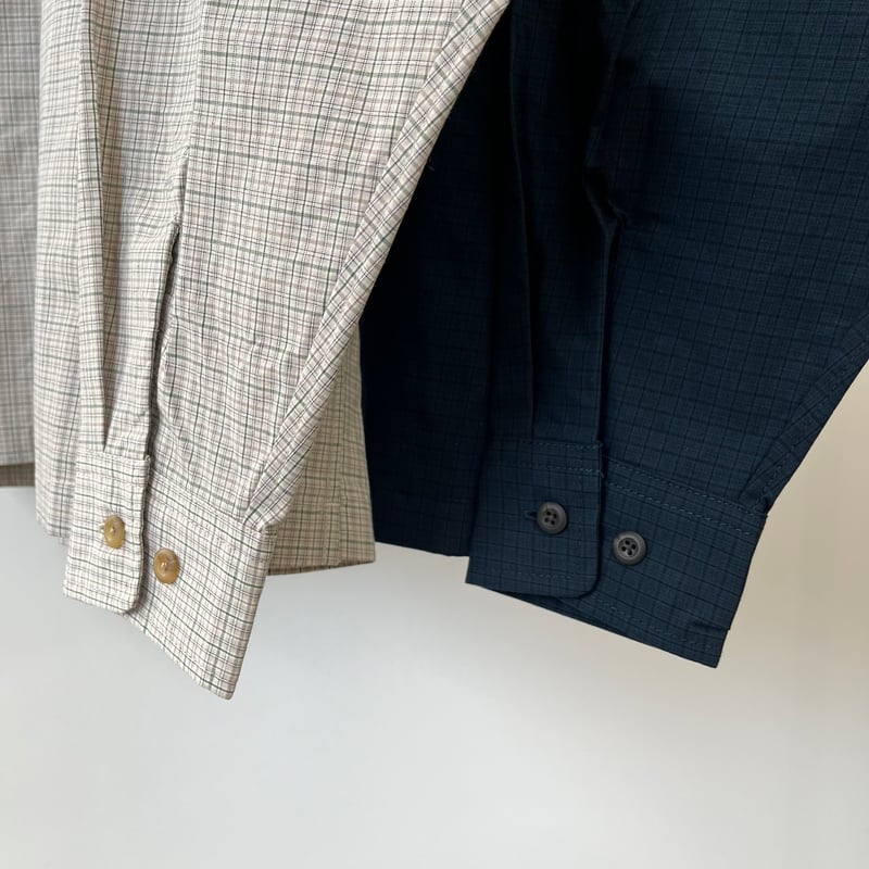 DRY ZIP-UP SWING SHIRT (NAVY CHECK) | plus2023.