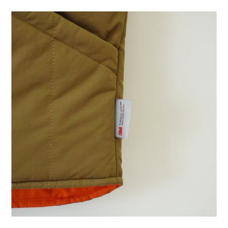 TWO-FACE QUILTED VEST (CINNAMON ORANGE)