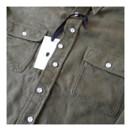 CAT FOOT PRINT NEL SHIRTS (KHAKI)