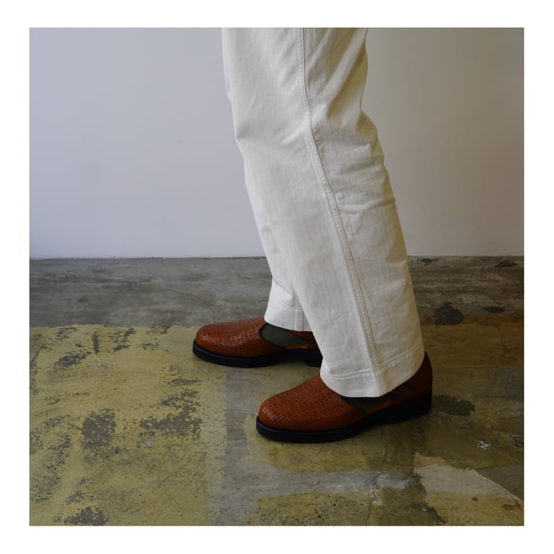 新品 Tomo&Co CZECH GURKHA グルカサンダル ブラウン25cm EMBOSSED CZECH GURKHA SANDAL -BROWN- | IN ONLINE STORE