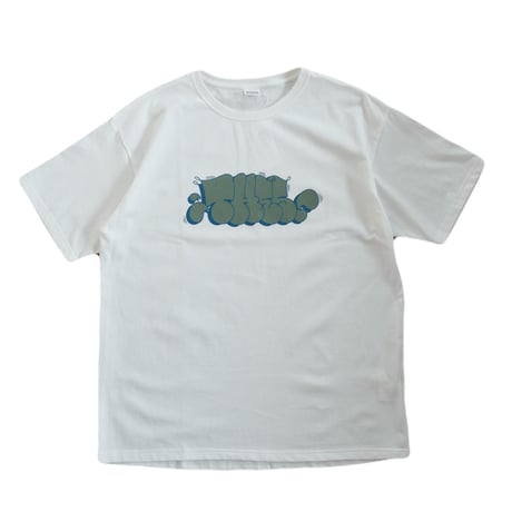 "THES" THORW UP T-SHIRTS (WHITE x OLIVE)
