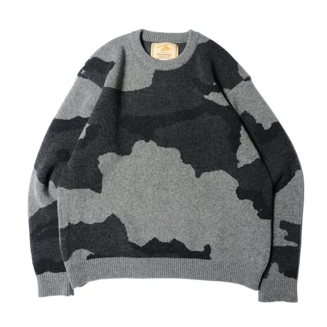 "CAMOSAI" CREW SWEATER (BLACK CAMO)