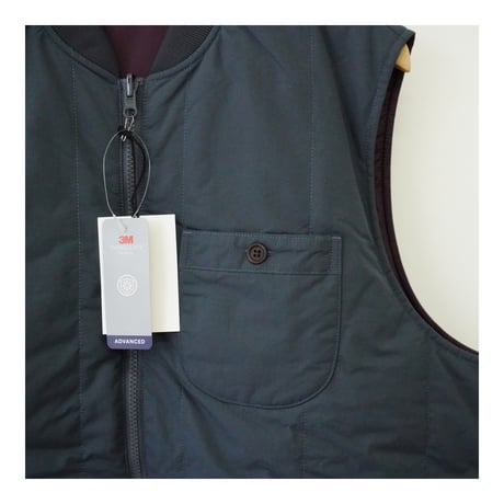 TWO-FACE QUILTED VEST (DARK BURGUNDY)