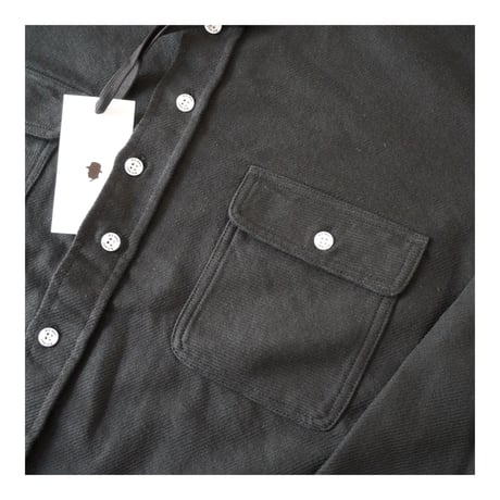 CAT FOOT PRINT NEL SHIRTS (BLACK)