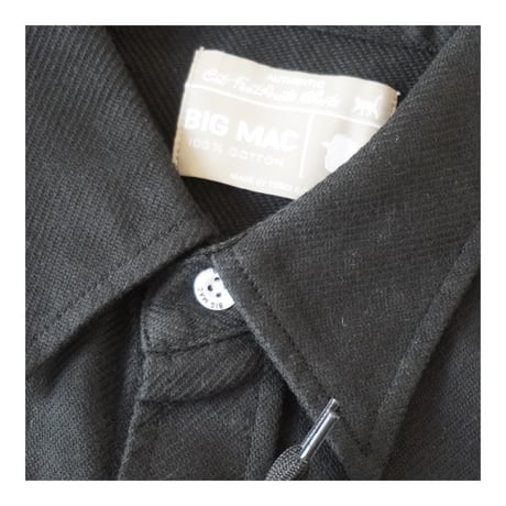 CAT FOOT PRINT NEL SHIRTS (BLACK)
