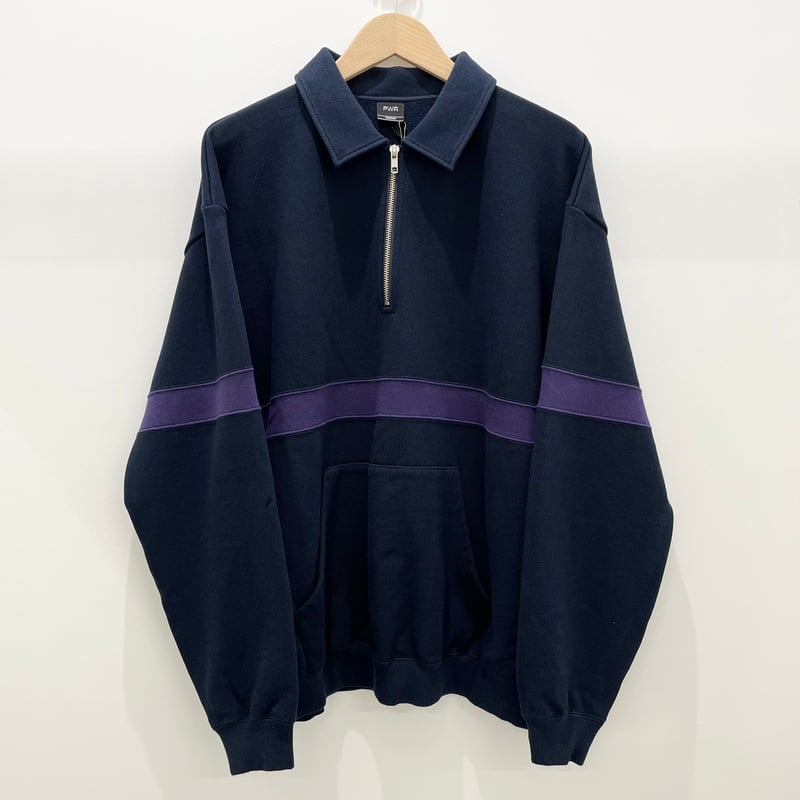 HEAVY KANOKO H/Z POLO (NAVY) | plus2023.shop