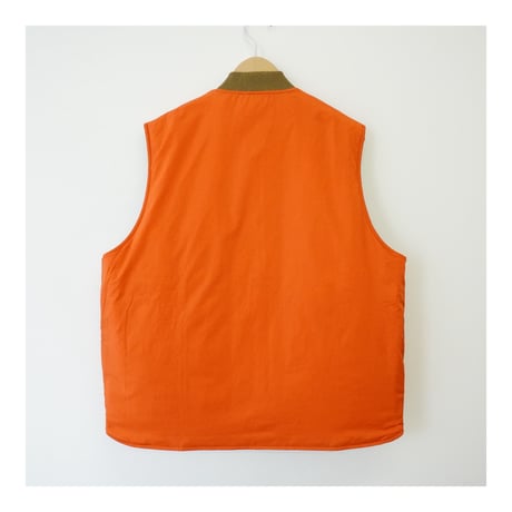 TWO-FACE QUILTED VEST (CINNAMON ORANGE)