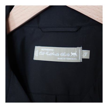 AUTHENTIC CAT TRACKS OPEN COLLAR SHIRTS (BLACK)